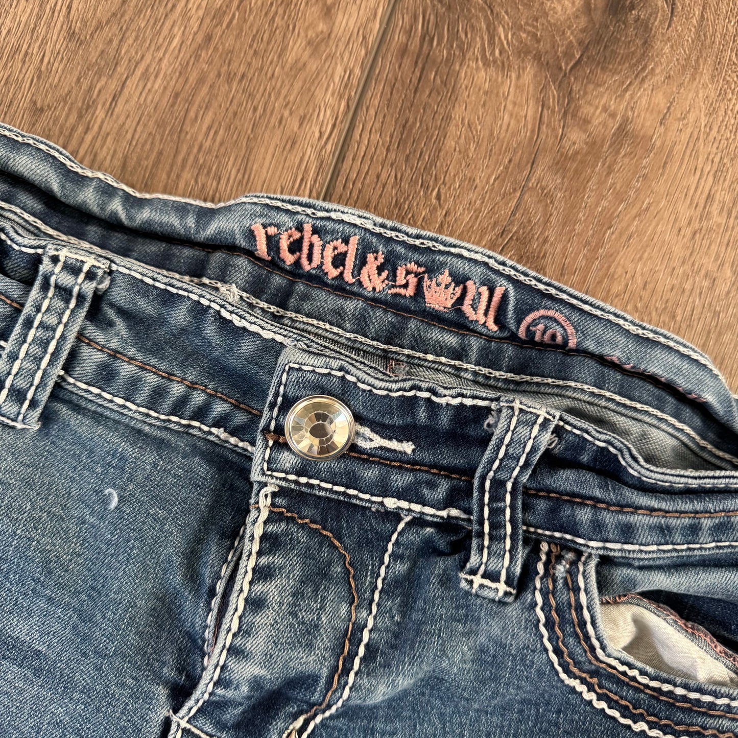 denim blue rebel soul y2k embellished high rise ripped skinny jeans (10)
