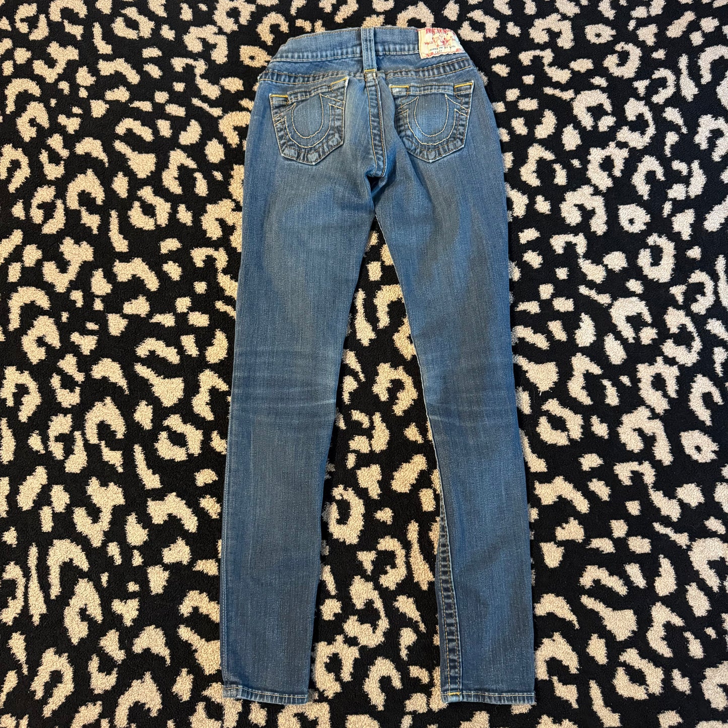 denim blue true religion skinny jeans low rise y2k (24)
