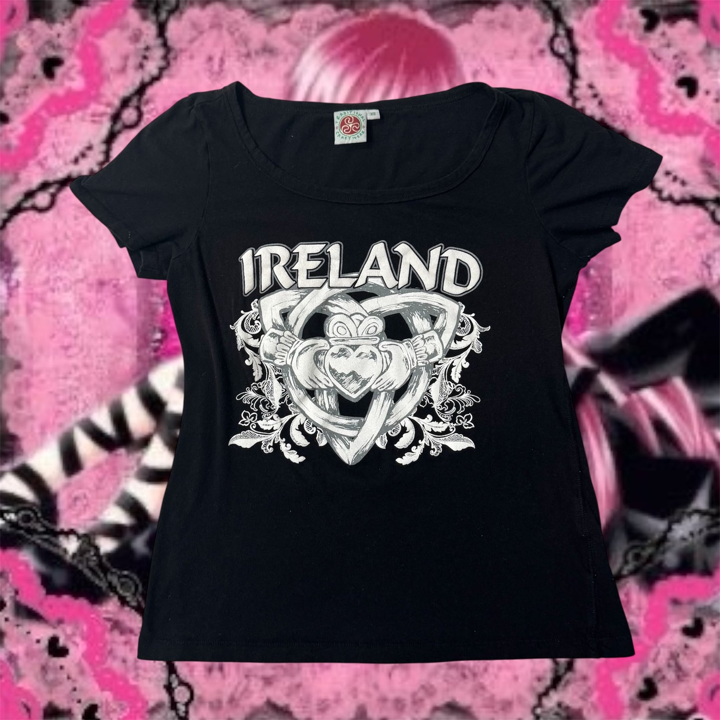 Black ‘Traditional Craftwear’ Ireland Cybery2k Graphic Shirt