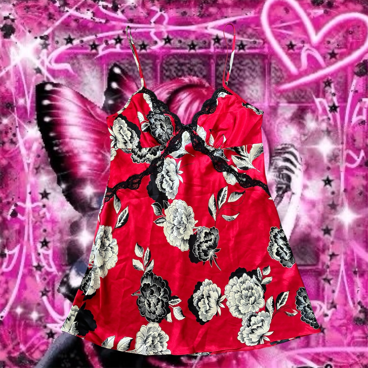 Red ‘Apt. 9’ Floral Slip Dress