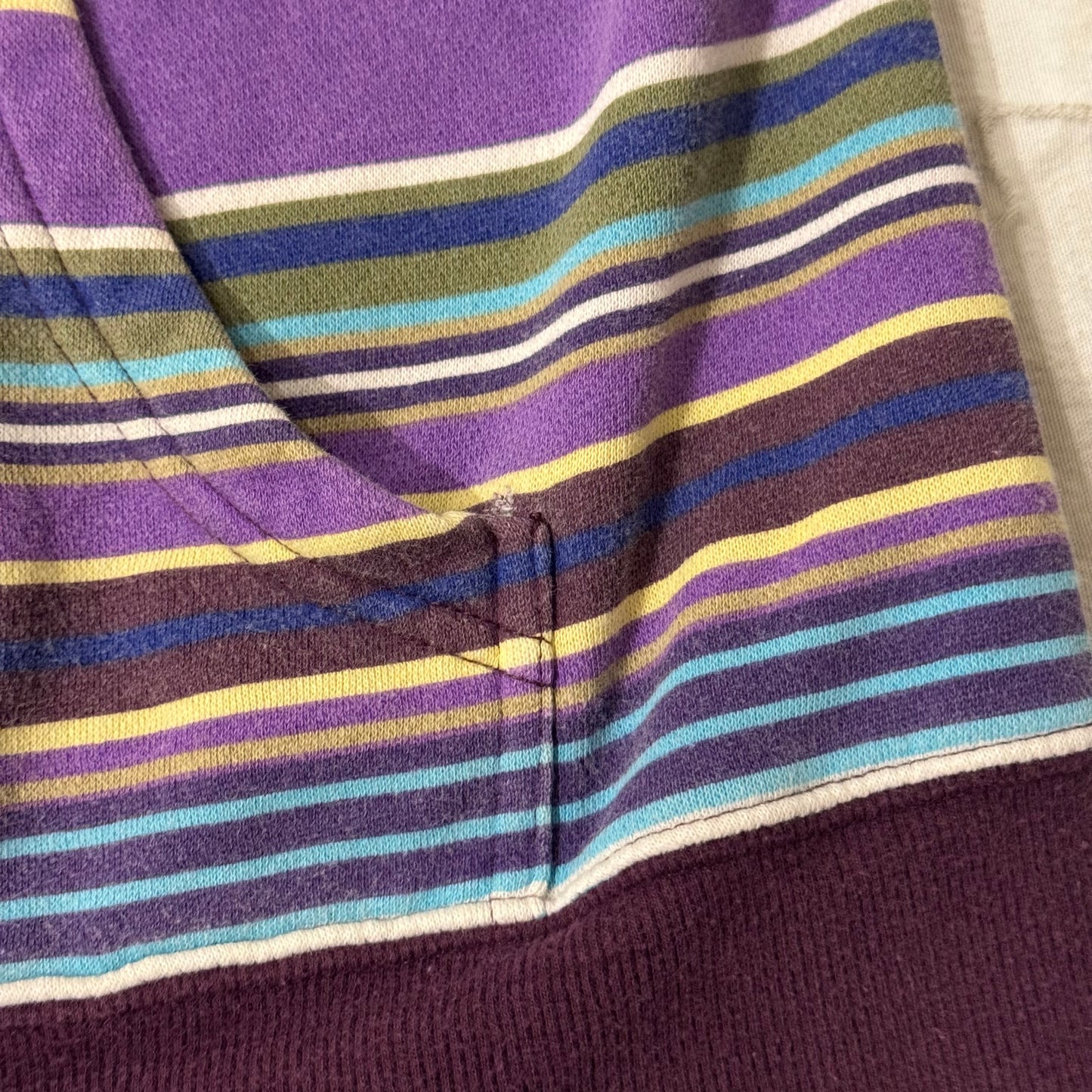 Purple Multicolored ‘OP’ Y2K Zip Up Hoodie Jacket