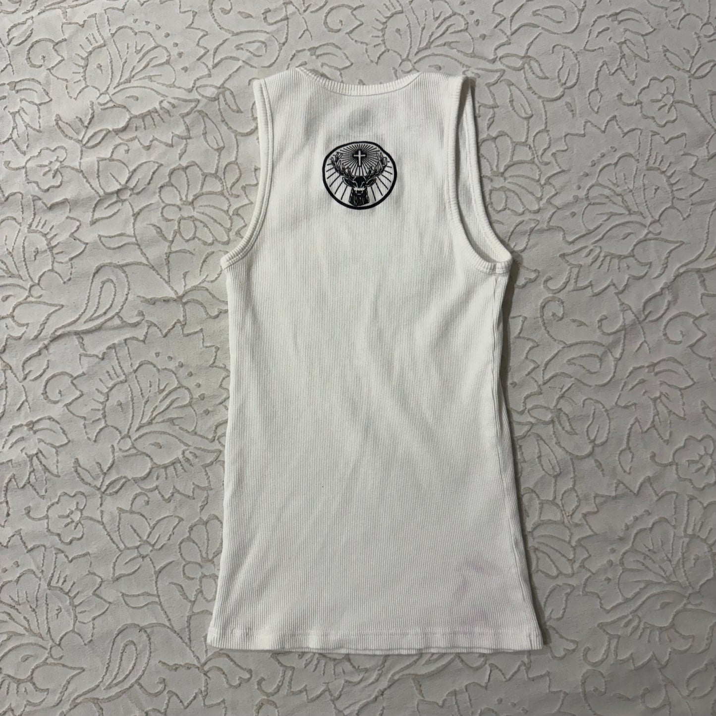 White ‘Jägermeister’ Liquor Graphic Tank Top