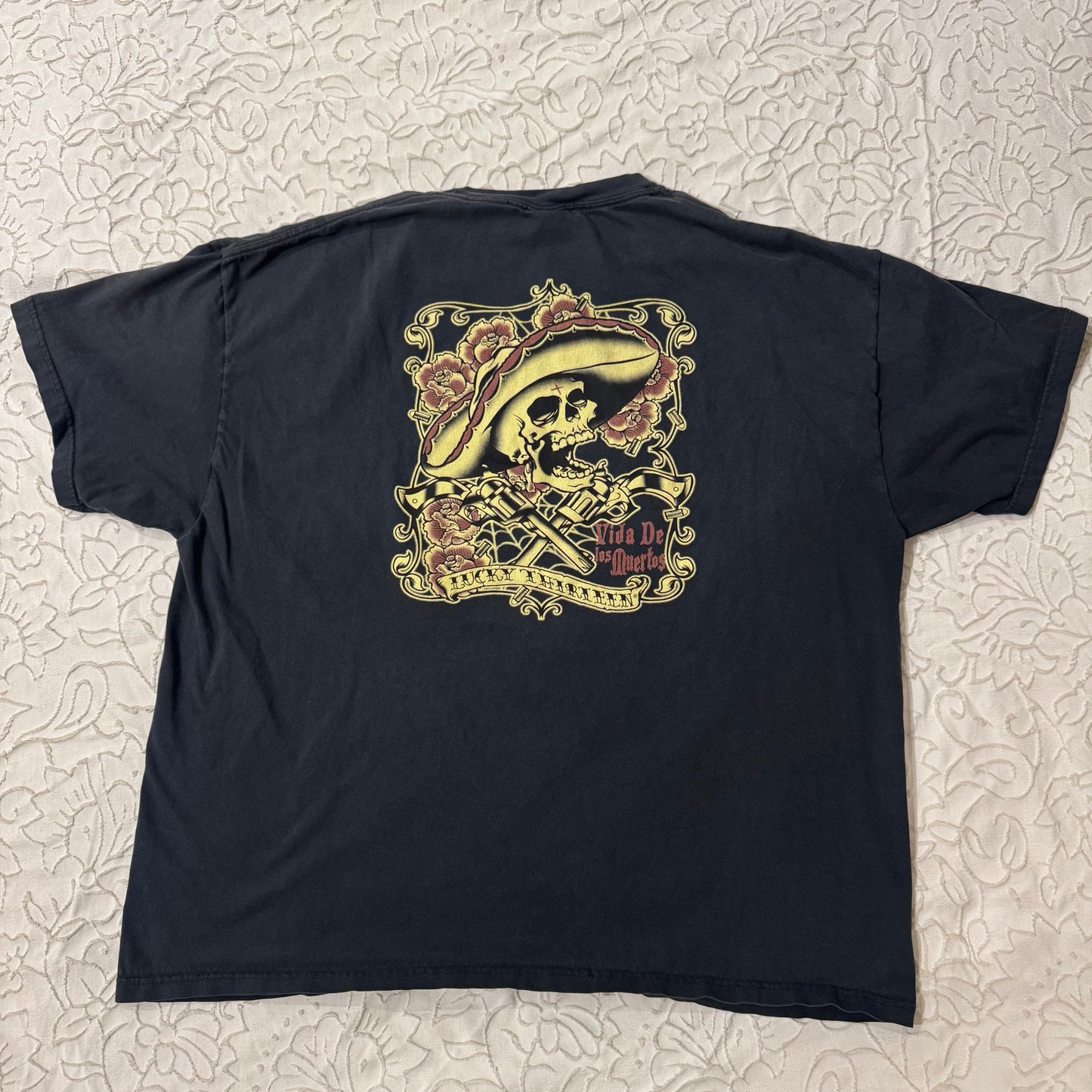 Black ‘Lucky 13’ Skull Graphic Shirt