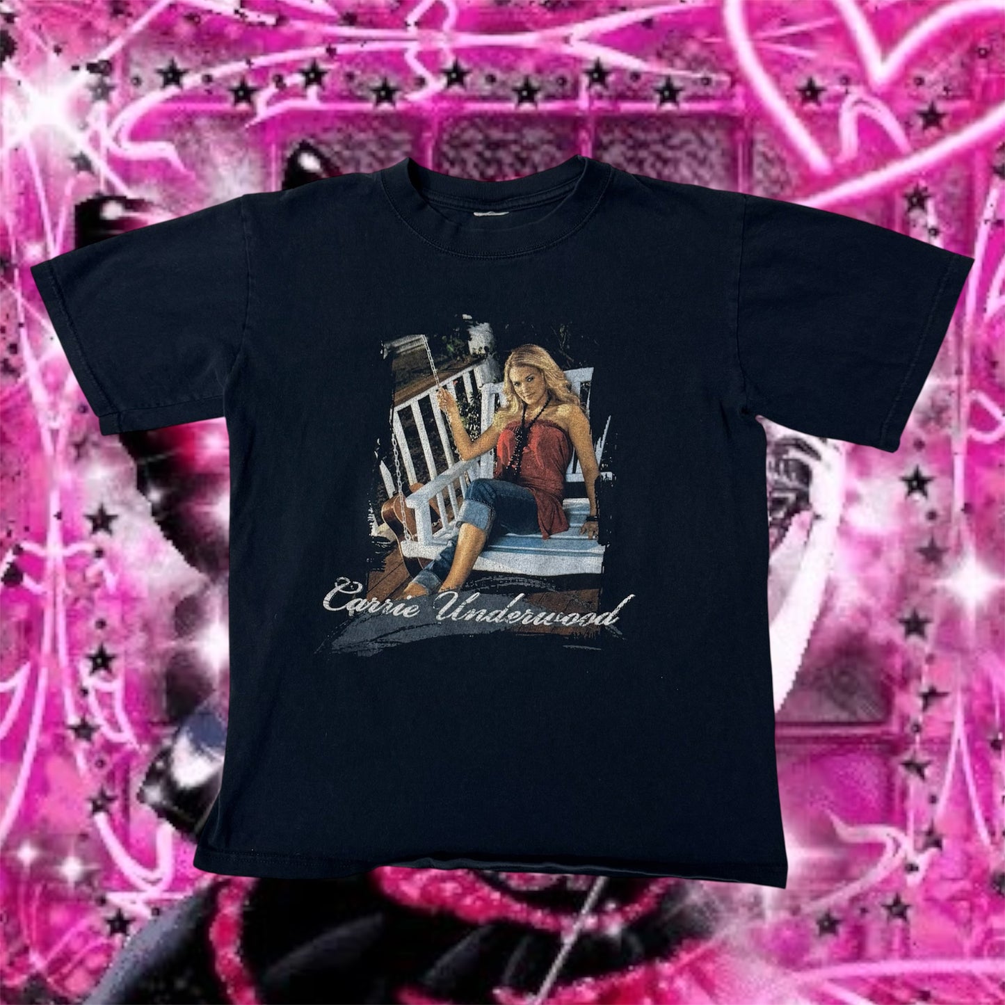 Black Carrie Underwood 2016 Tour Graphic Shirt