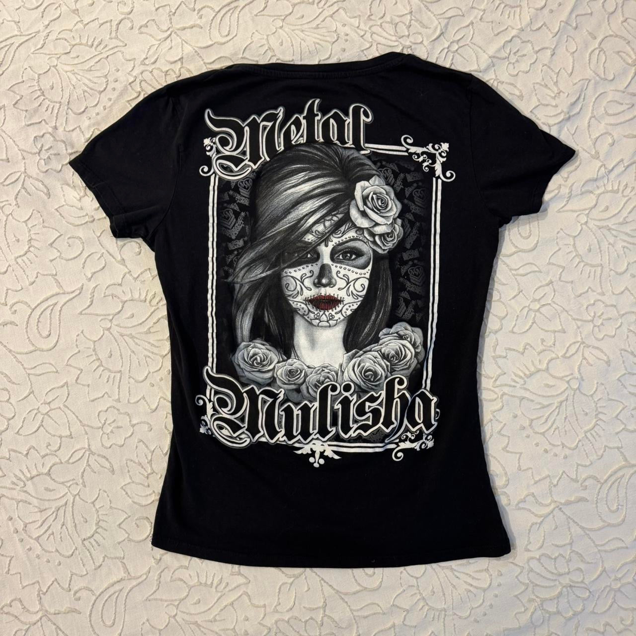 Black ‘Metal Mulisha’ Gothic Skull Graphic Shirt