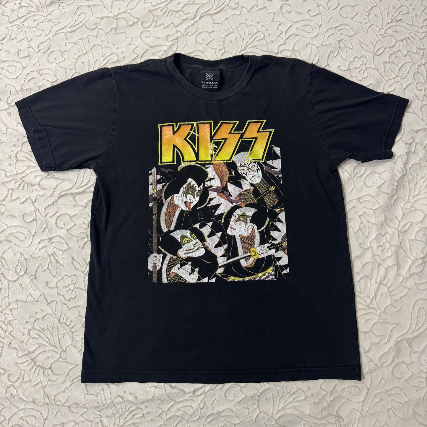 Black ‘KAFR’ KISS Samurai Graphic Band Men’s Shirt