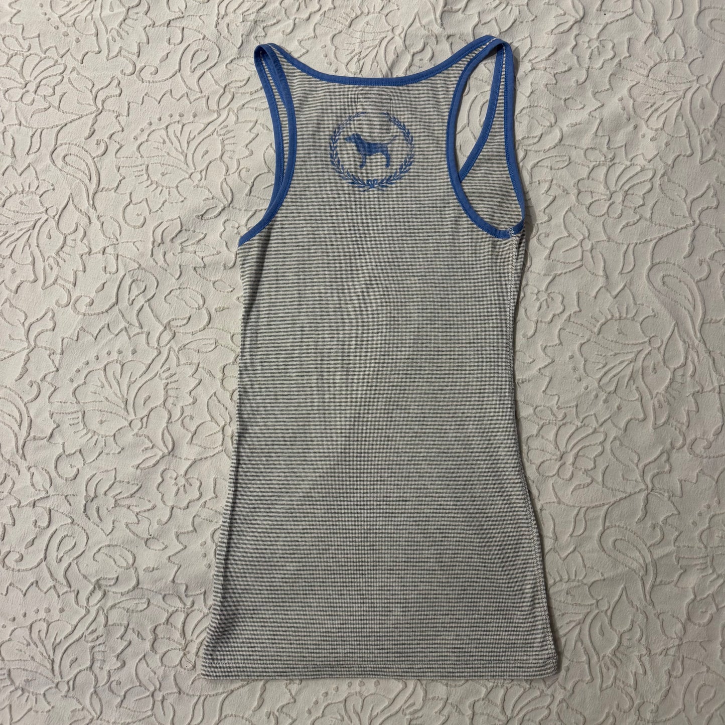 Blue & Grey ‘PINK by VS’ UCLA Ribbed Tank Top