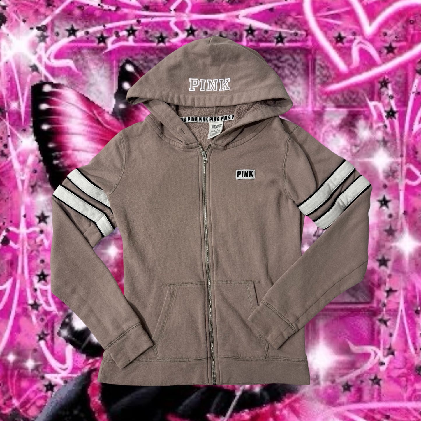 Dark Biege ‘PINK by Victoria’s Secret’ Classic 2016 Hoodie Jacket