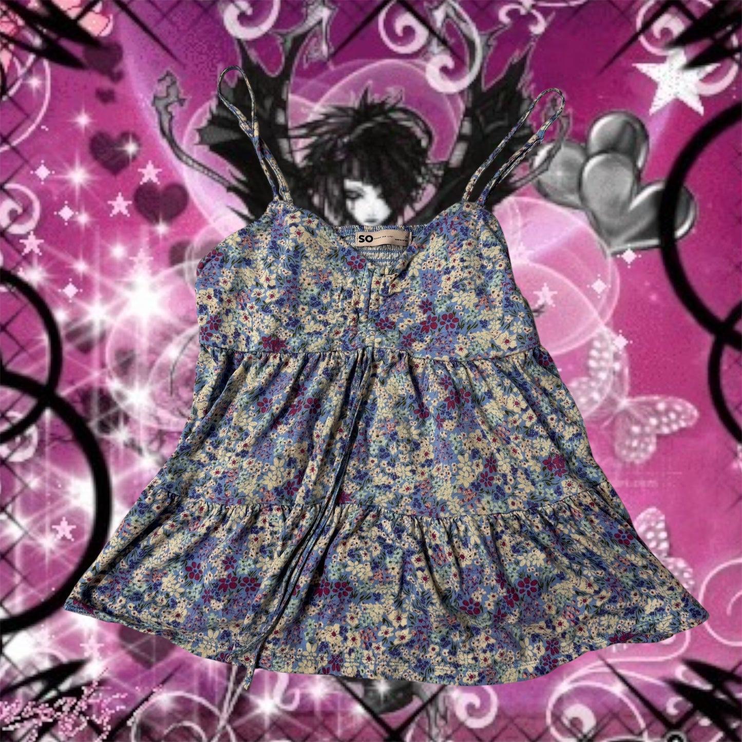 Floral ‘SO’ Babydoll Blouse