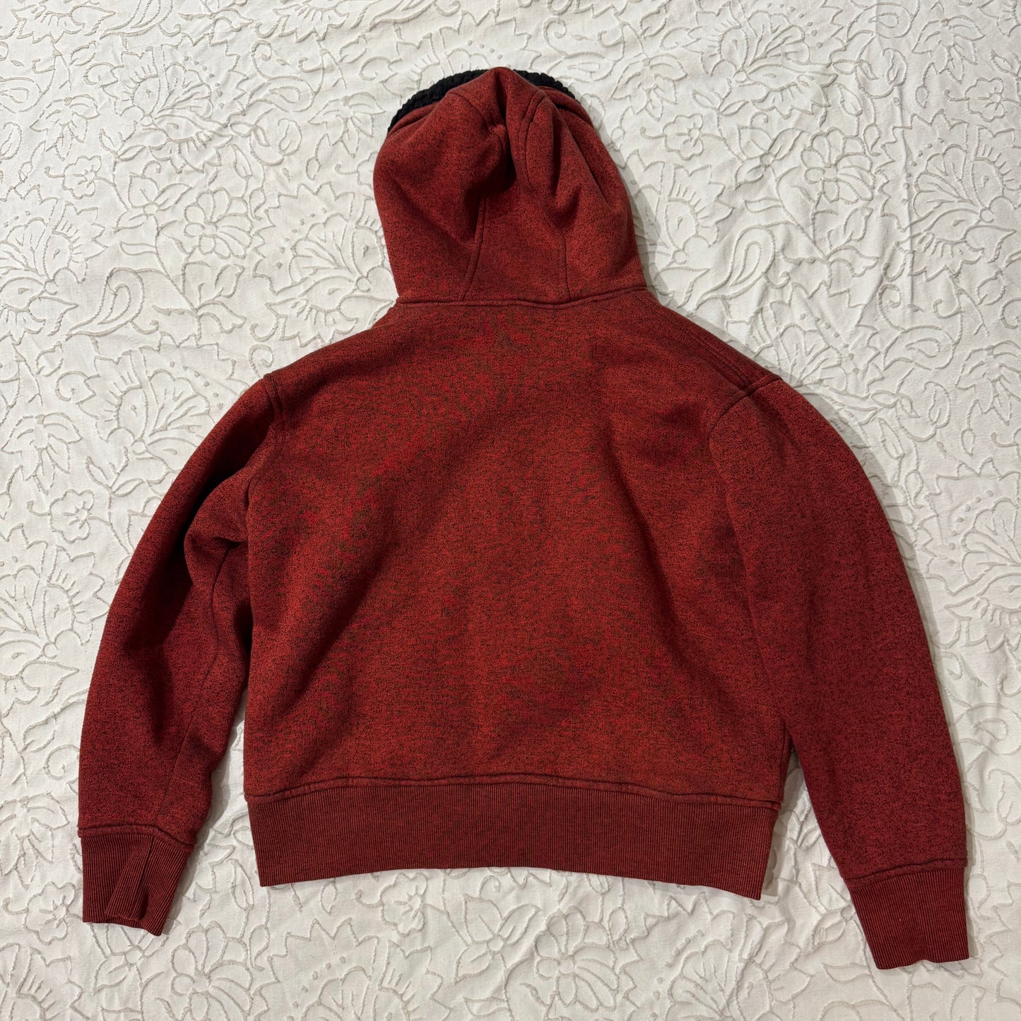 Red & Black ‘Hurley’ Fur Jacket Zip Up Hoodie