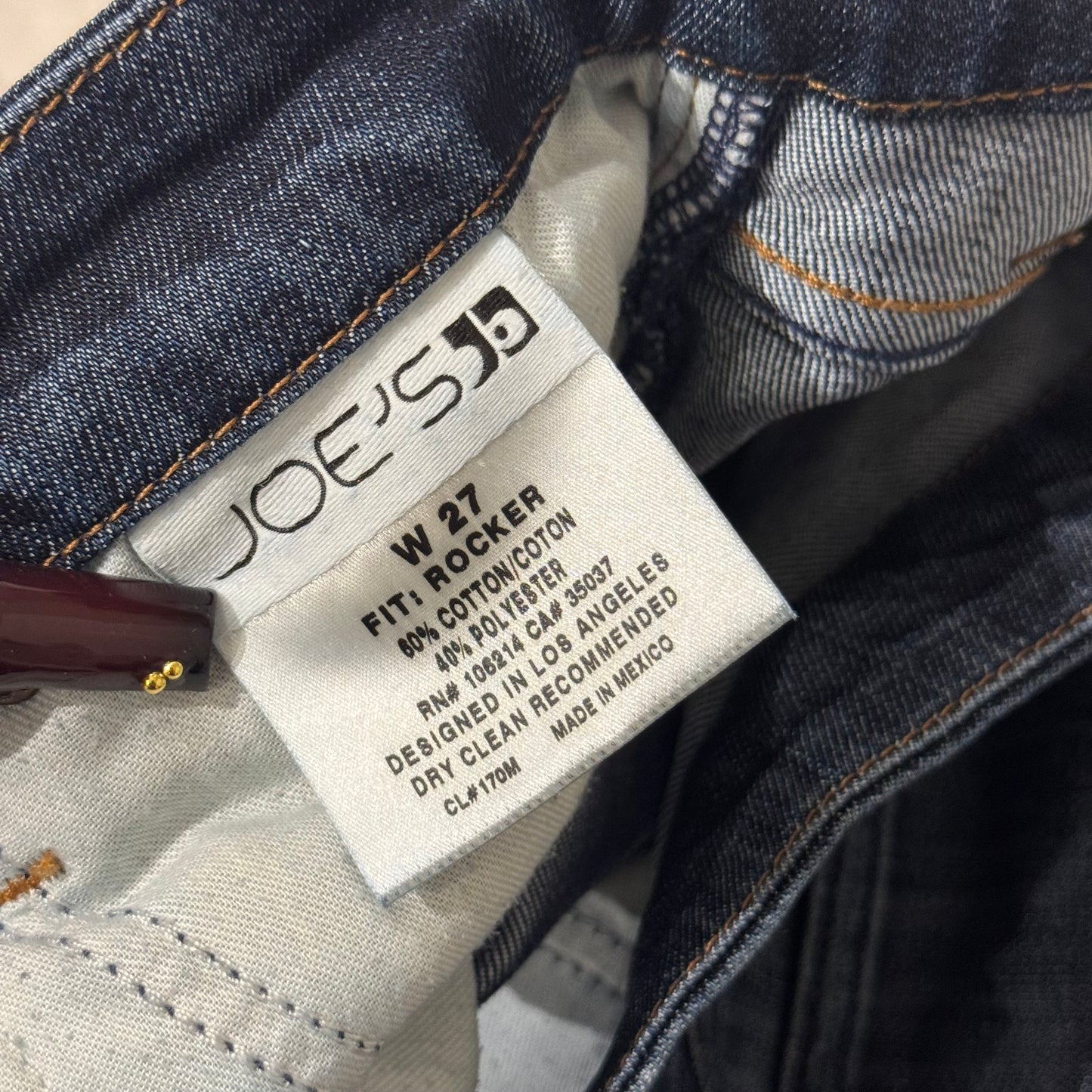 Dark Denim Blue ‘Joes’ Bootcut Ripped Jeans