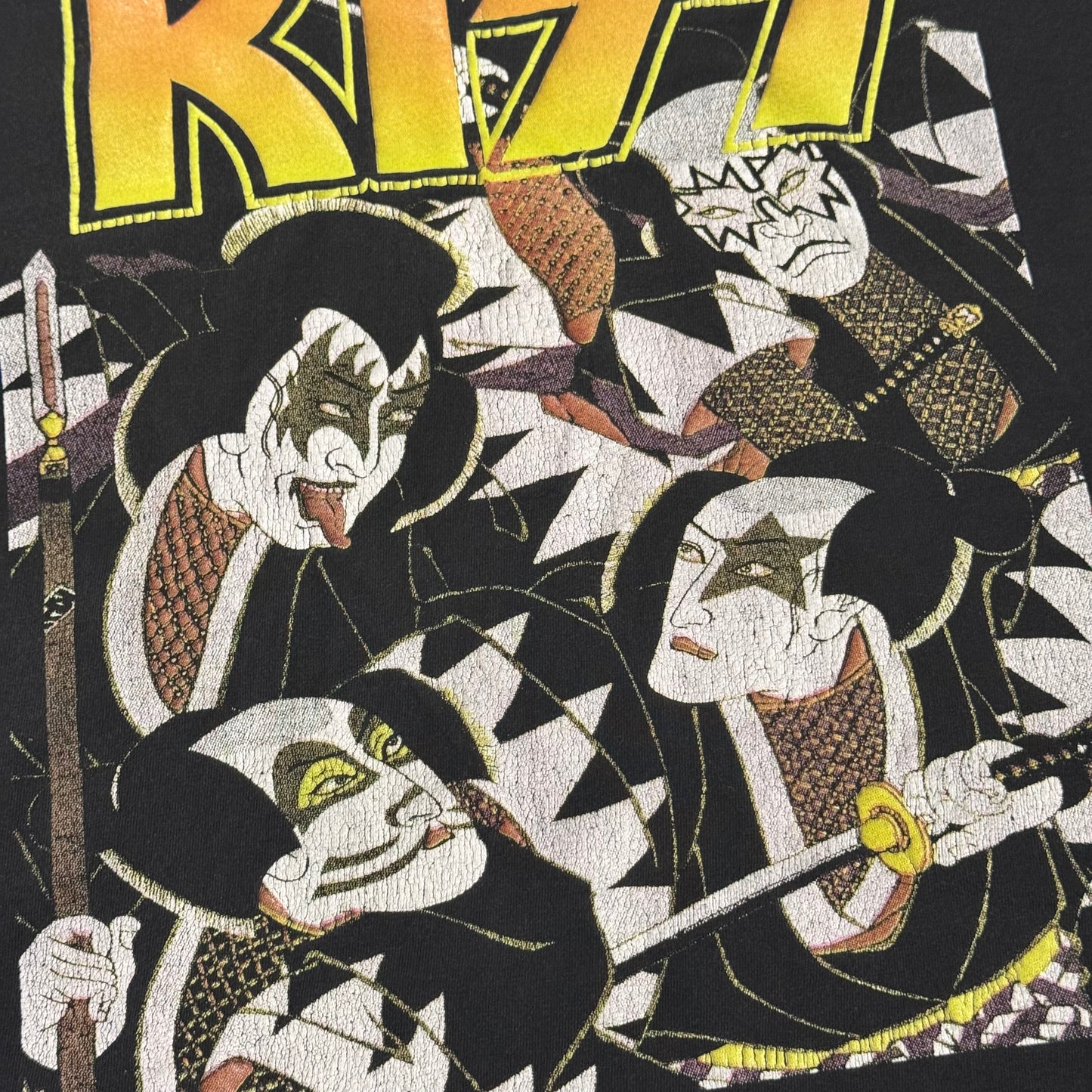 Black ‘KAFR’ KISS Samurai Graphic Band Men’s Shirt