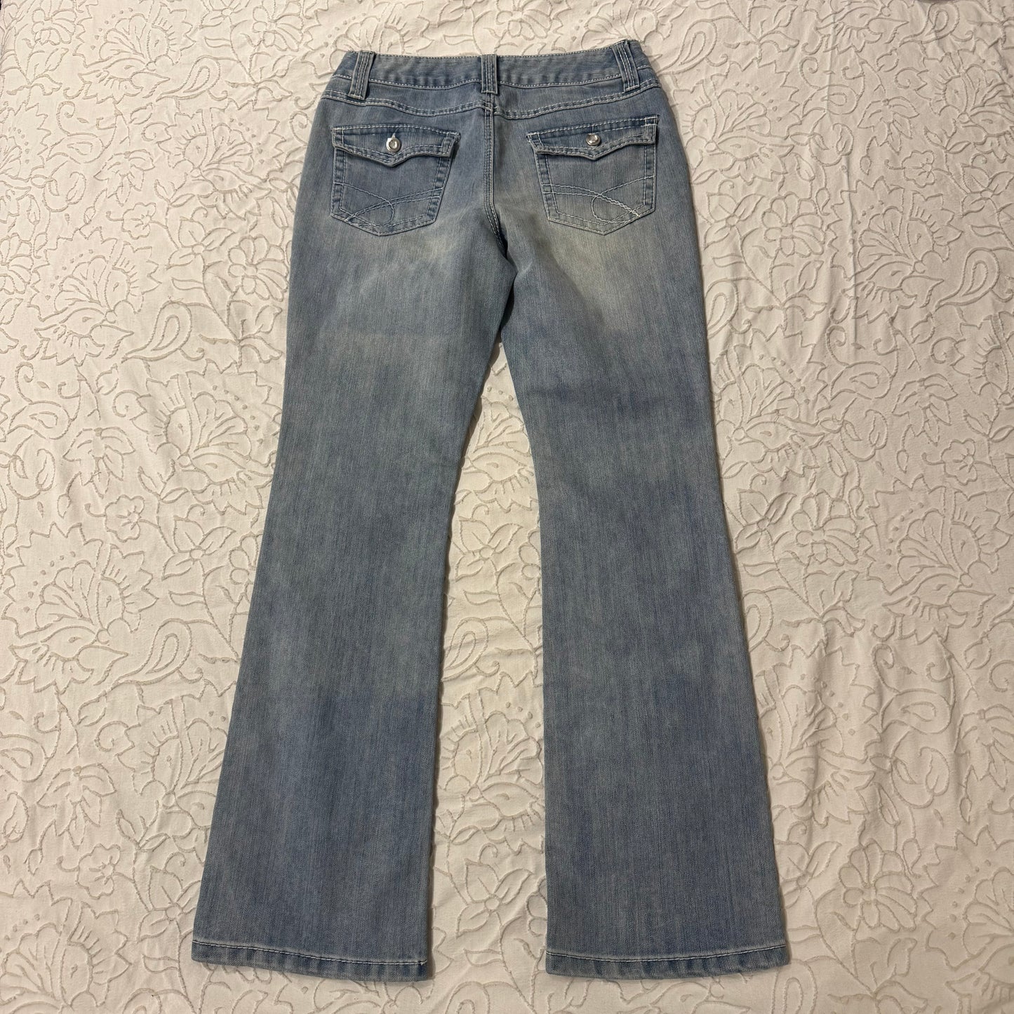 Light Washed ‘INC’ Rhinestone Bootcut Jeans