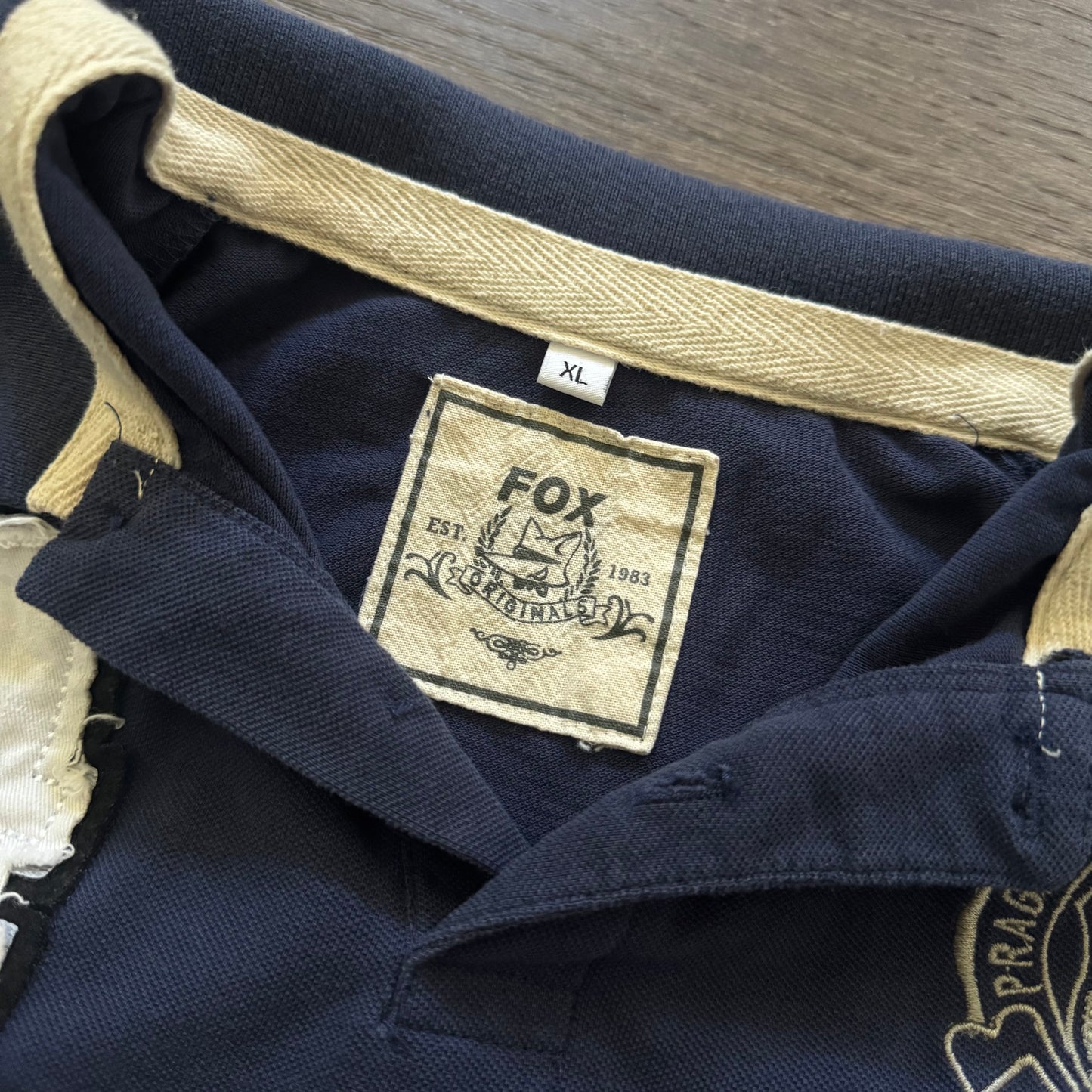 rare navy blue prague x chief keef cybery2k collared button up men’s shirt