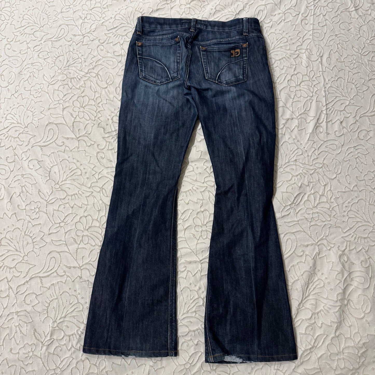 Dark Denim Blue ‘Joes’ Bootcut Ripped Jeans