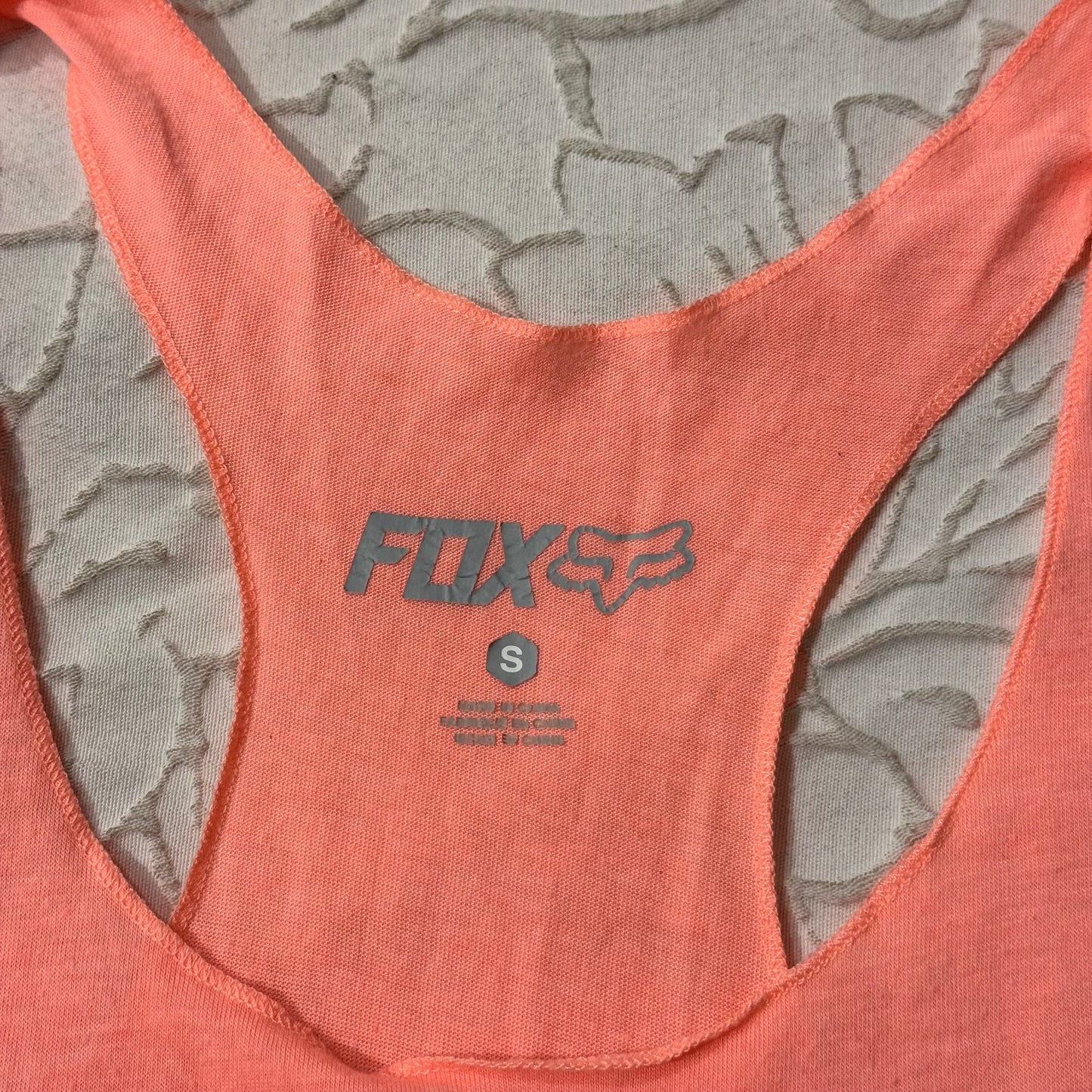 Salmon Pink ‘Fox Racing’ Racerbank Tank Top