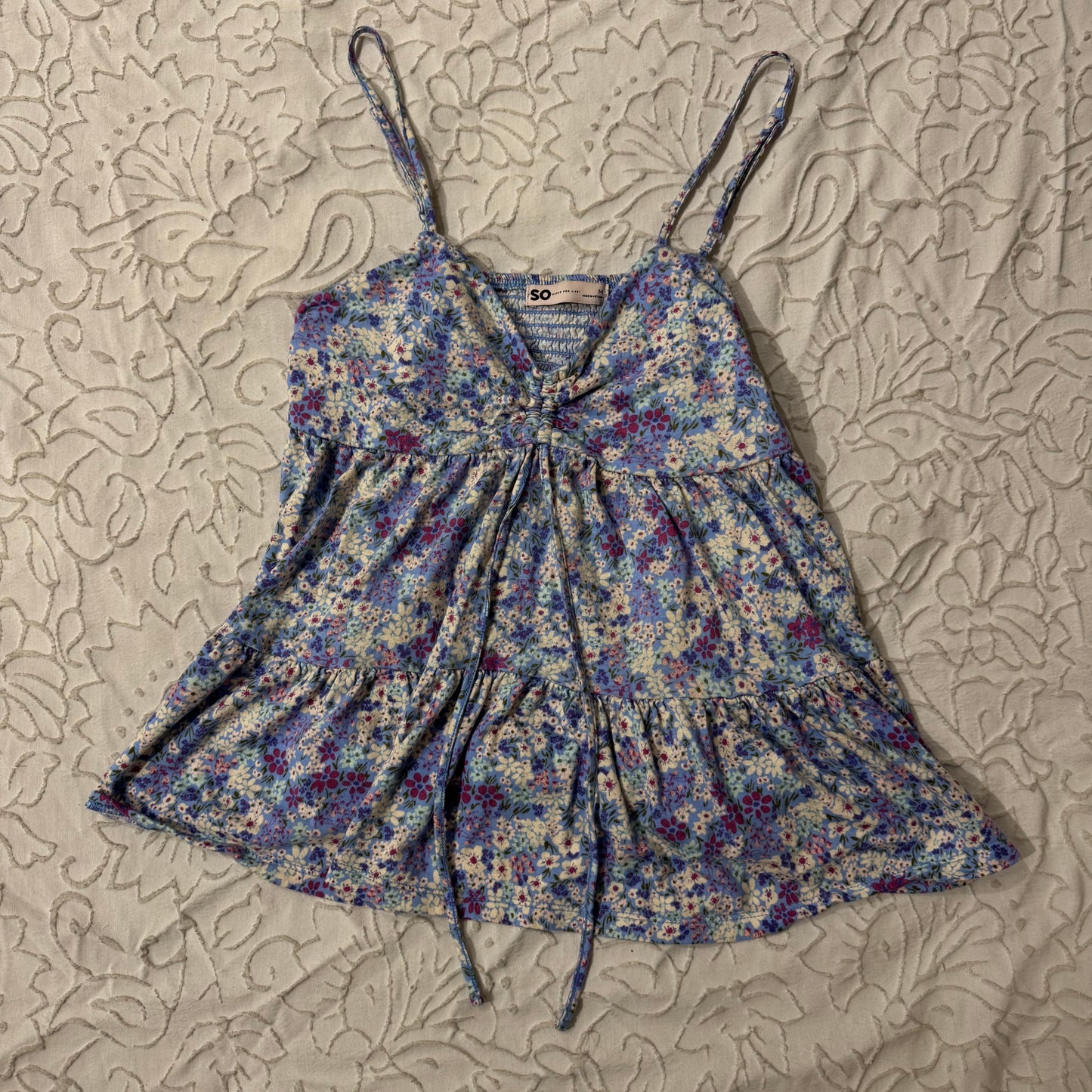 Floral ‘SO’ Babydoll Blouse