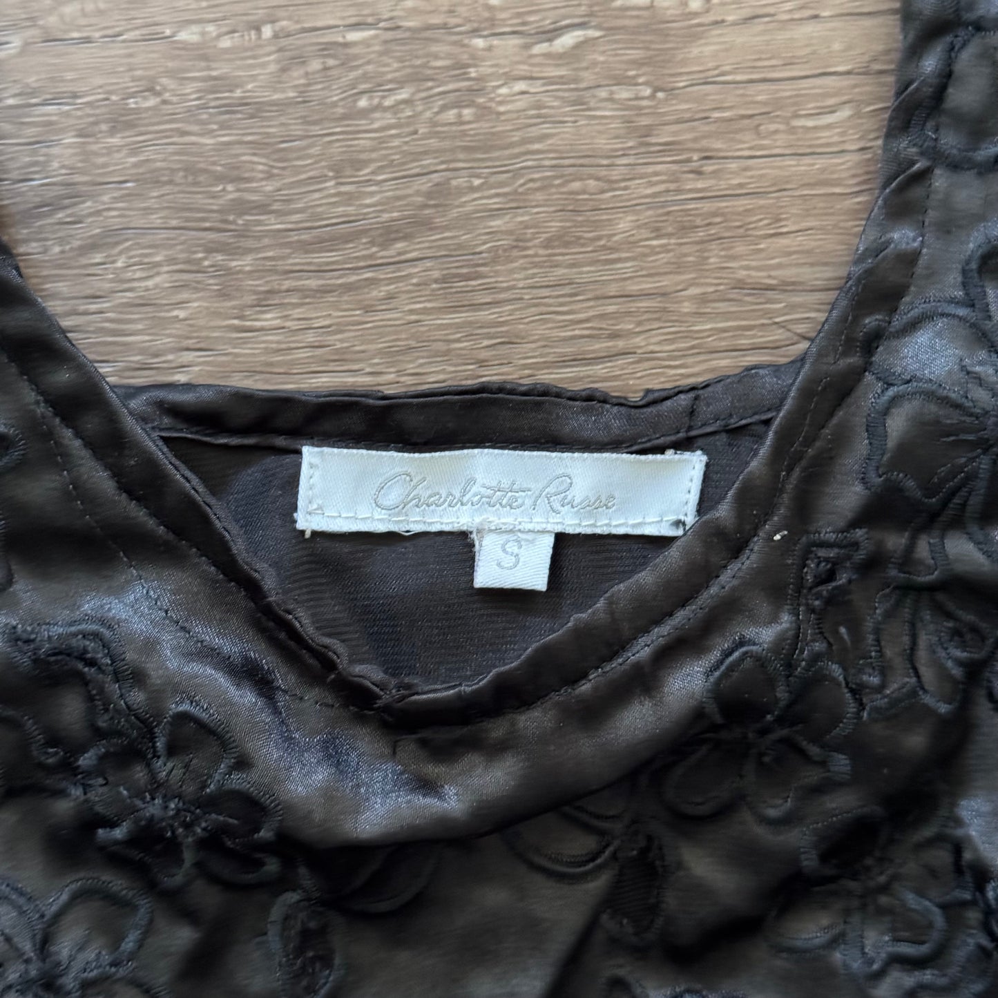 Black ‘Charlotte Russe’ Y2K Tie Back Dress