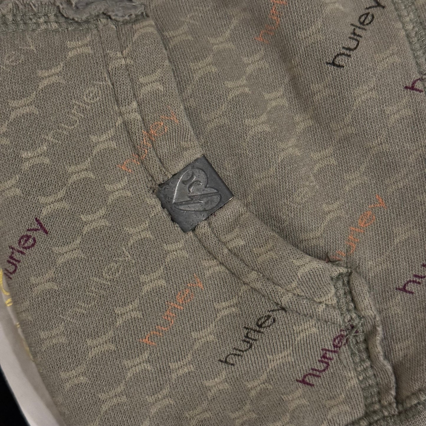Olive Green ‘Hurley’ Y2K Zip Up Hoodie