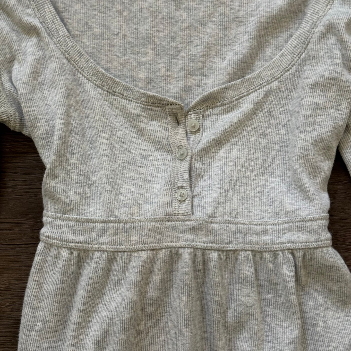 gray hollister babydoll tie back blouse