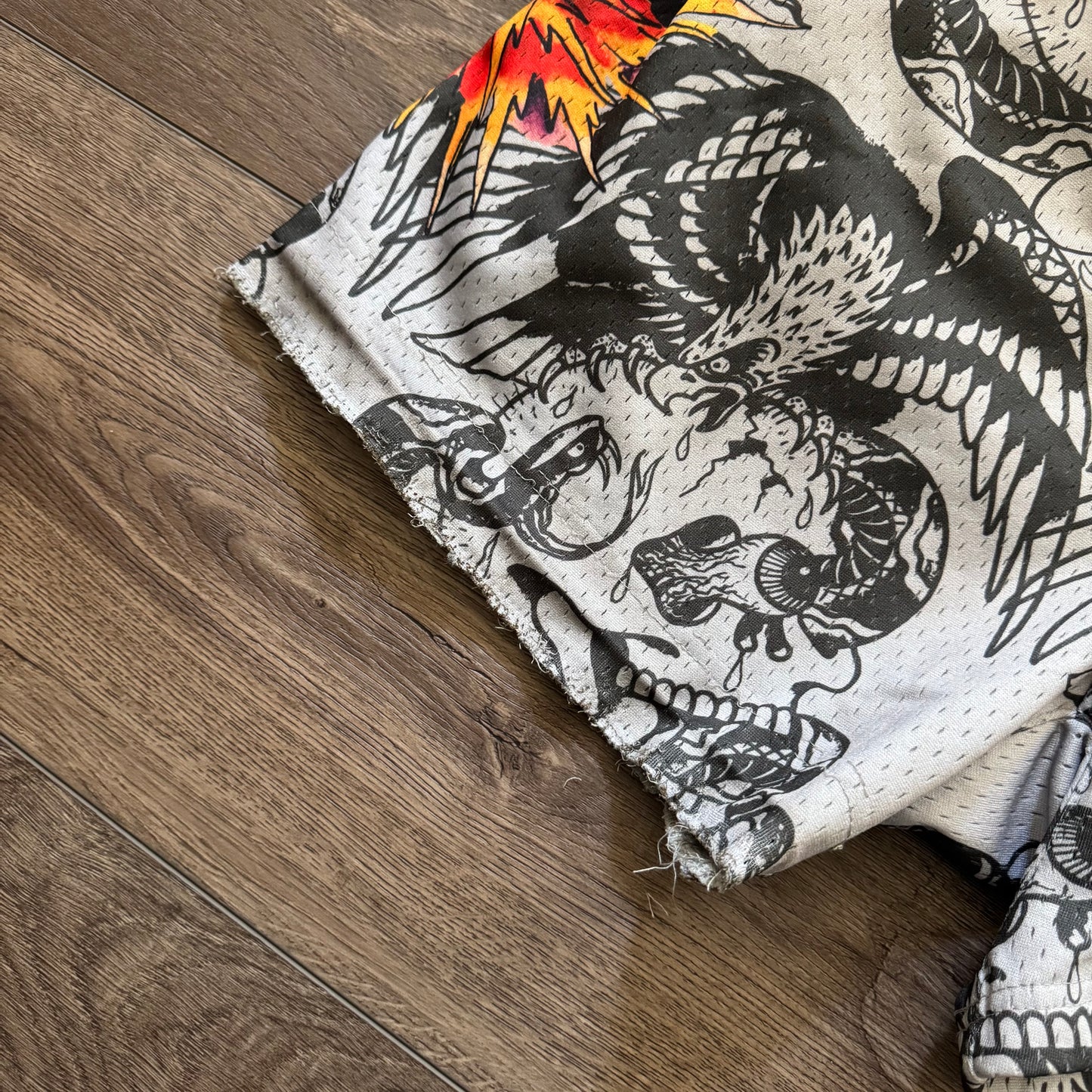 Grey ‘Ed Hardy’ Graphic Men’s Shorts