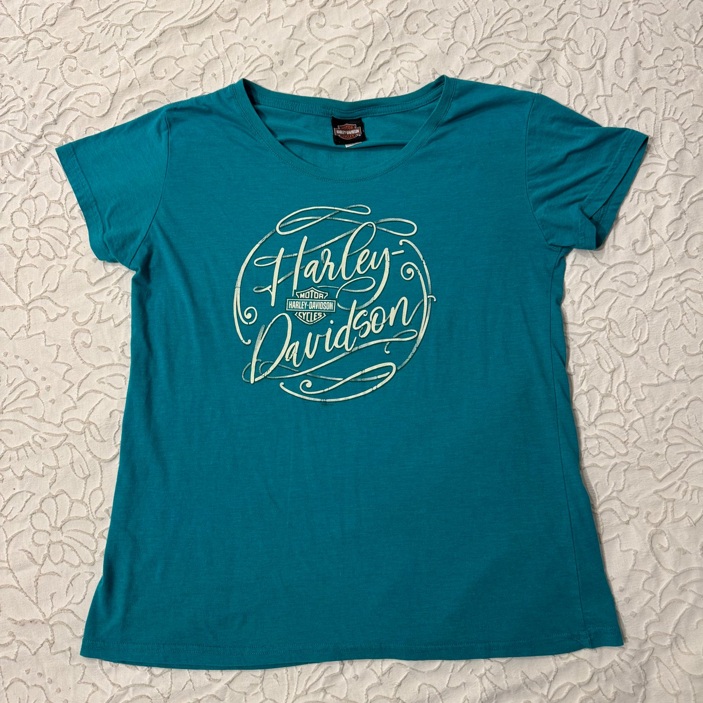 Blue ‘Harley Davidson’ Biker Nevada Graphic Shirt