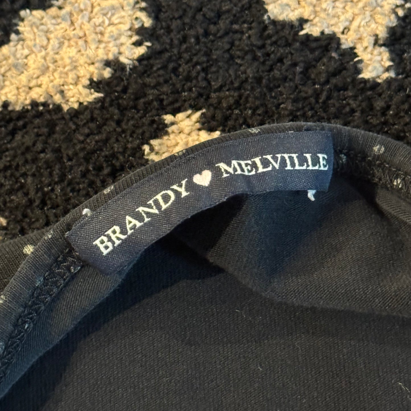 black & white polka dot brandy melville grungy babydoll dress (os)