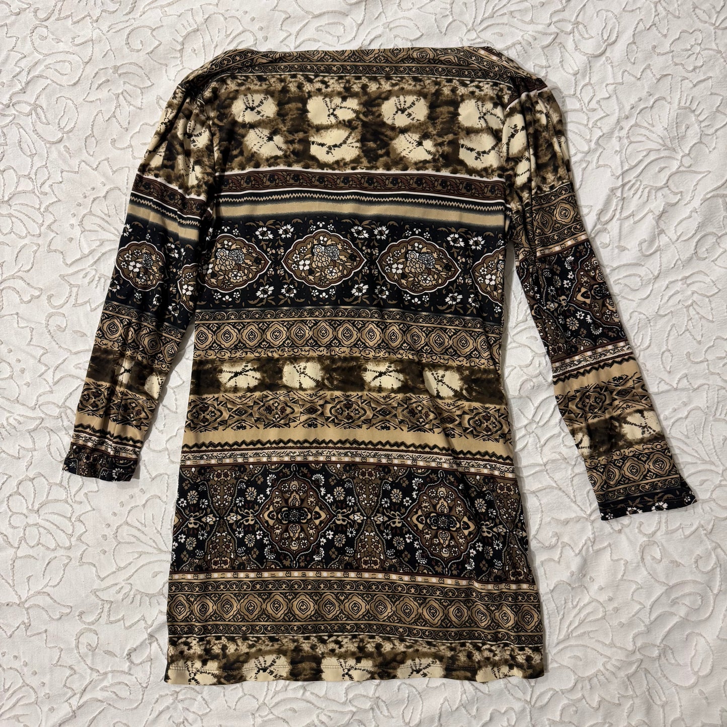 Gold ‘Susan Lawrence’ V Neck Crossover Dress