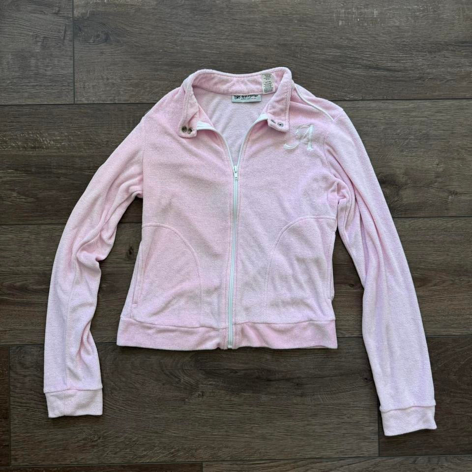 Baby Pink ‘Self Esteem’ Y2K Letter A Zip Up Diva Jacket