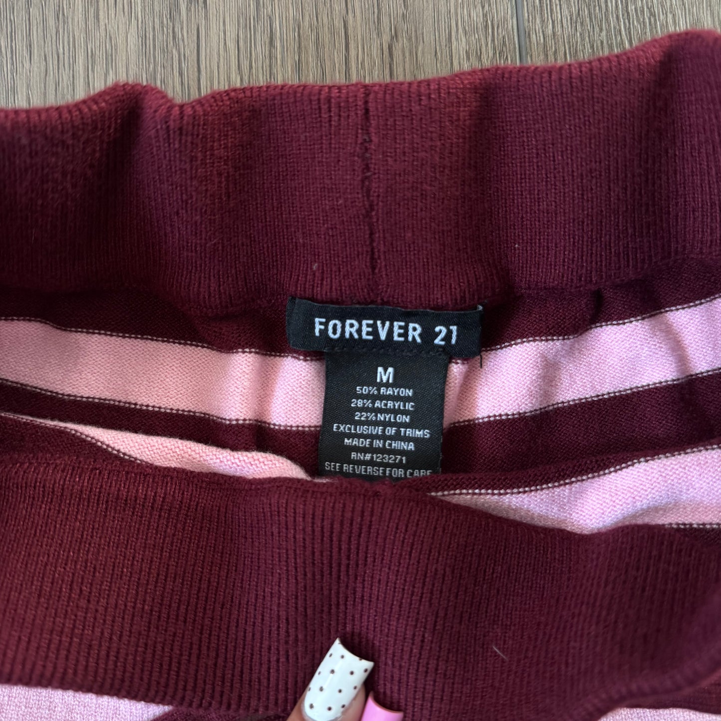 pink & purple forever 21 high waisted knitted shorts (M)