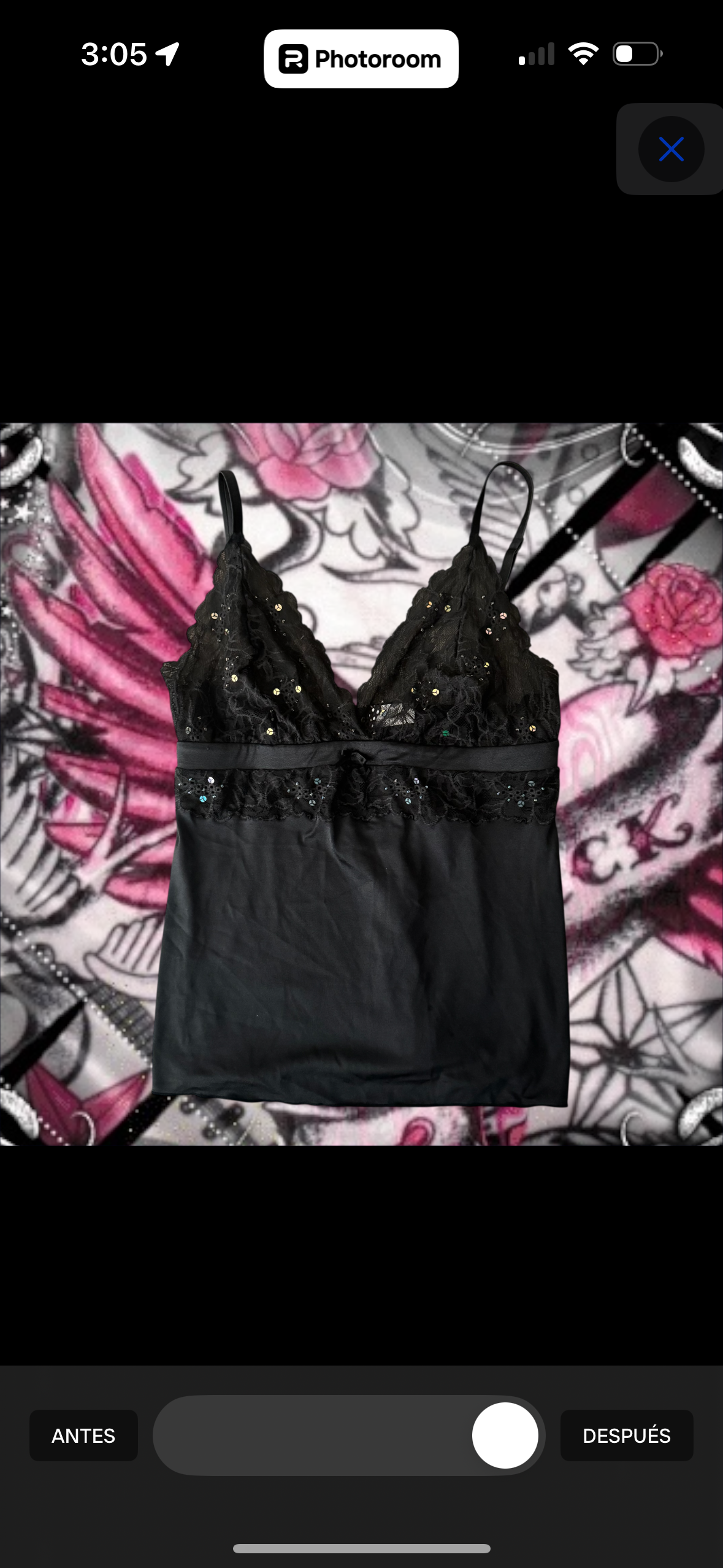 Black ‘Victoria’s Secret Angel’ Sequin Bow Babydoll Lingerie Tank Top