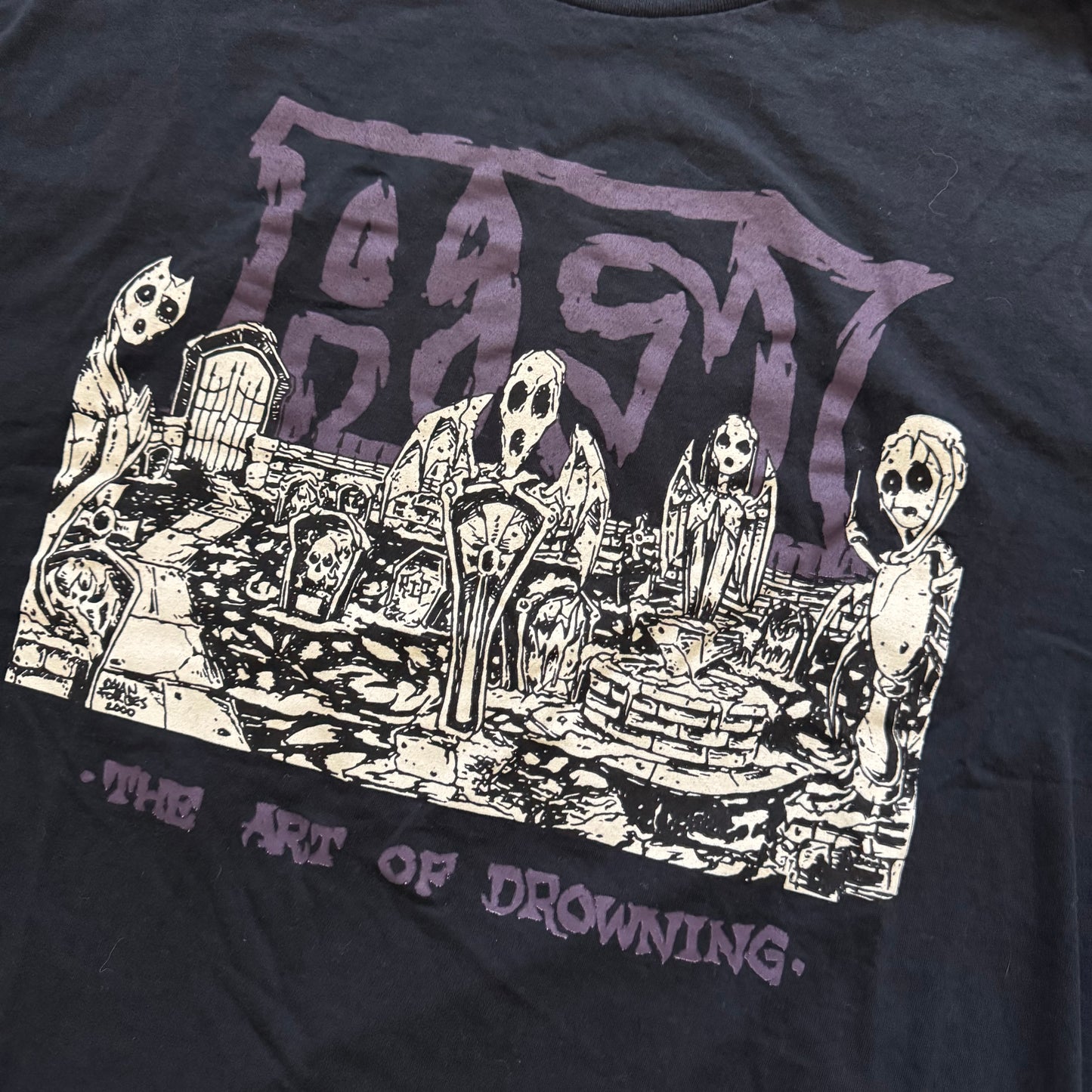 black afi the art of drowning skull graphic men’s shirt