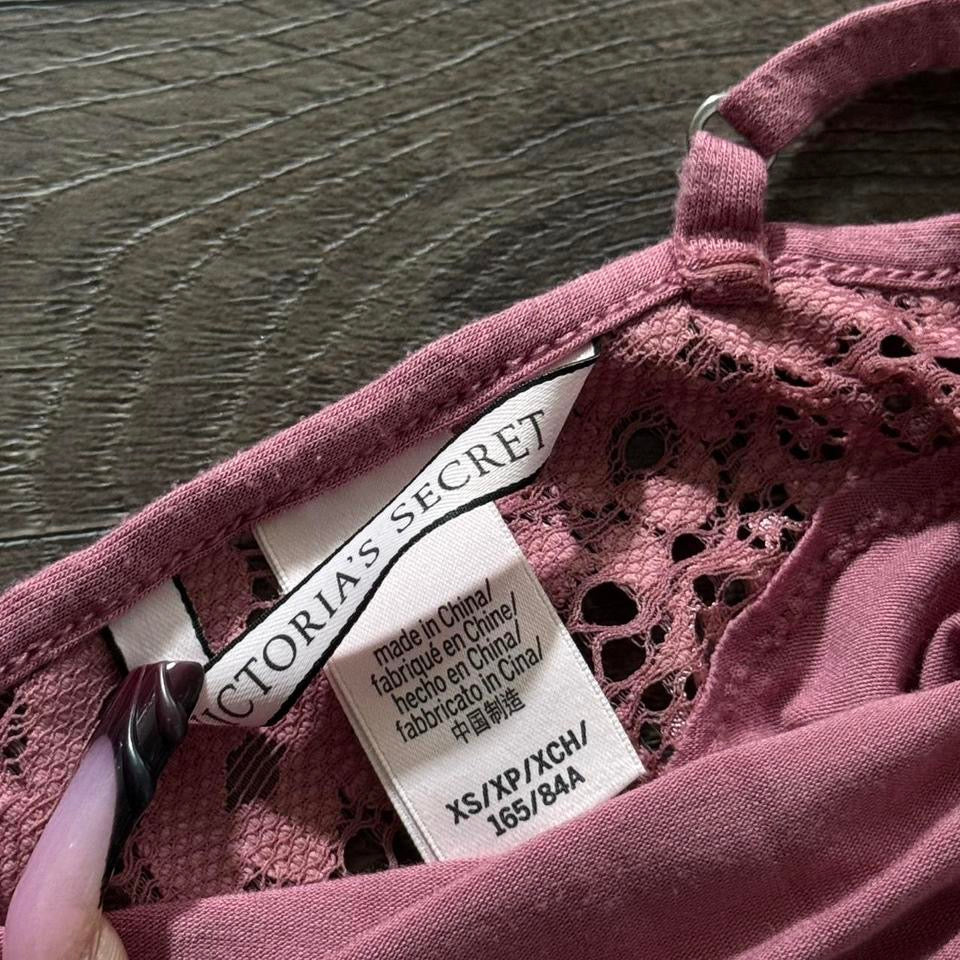 Pink ‘Victoria’s Secret’ Cami Lace Trim Short Slip Dress