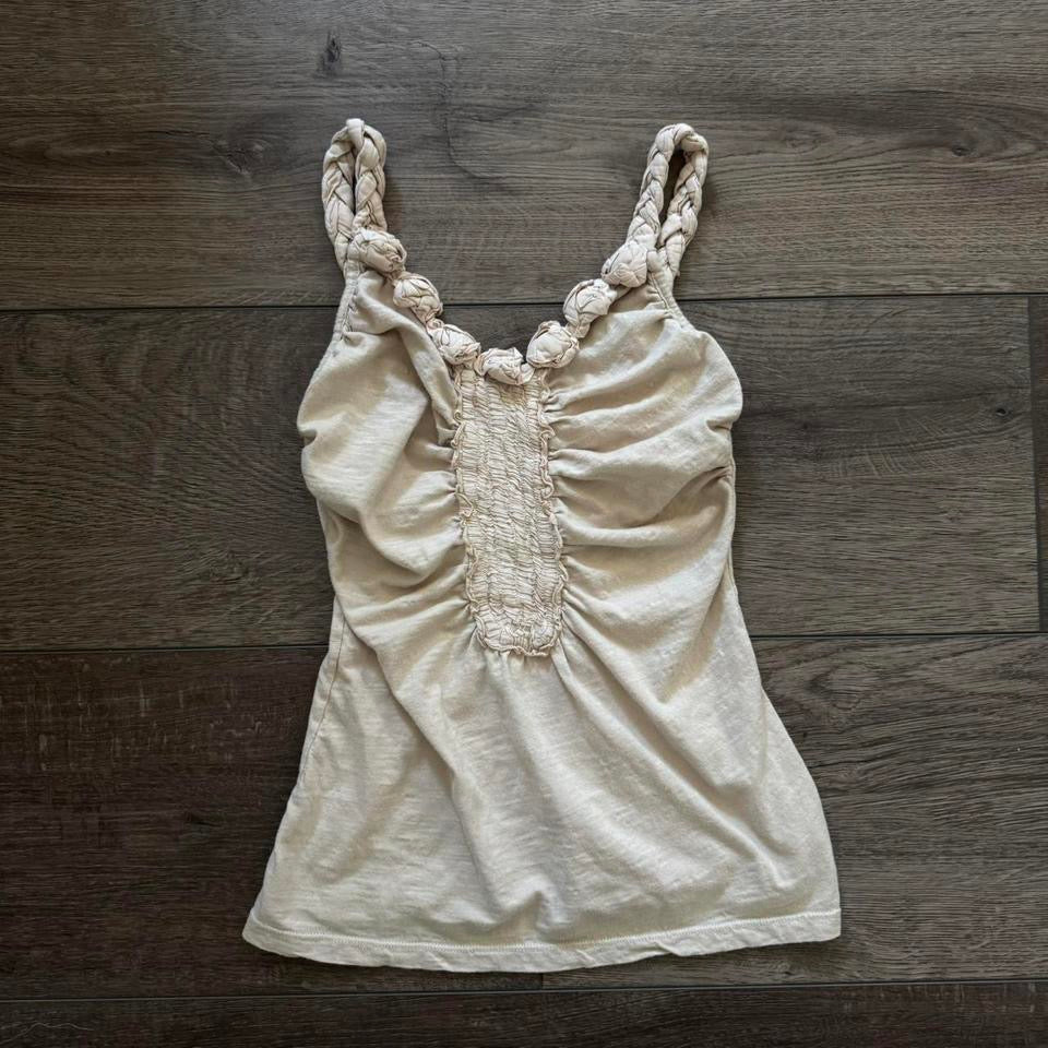 Light Creme ‘Bordeaux’ Boho Floral Cami Top