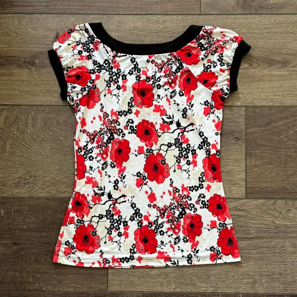 Black & Red ‘Van Heusen’ Floral Blouse