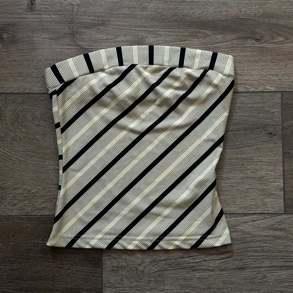 Black & Creme ‘XOXO’ Y2K Tube Top