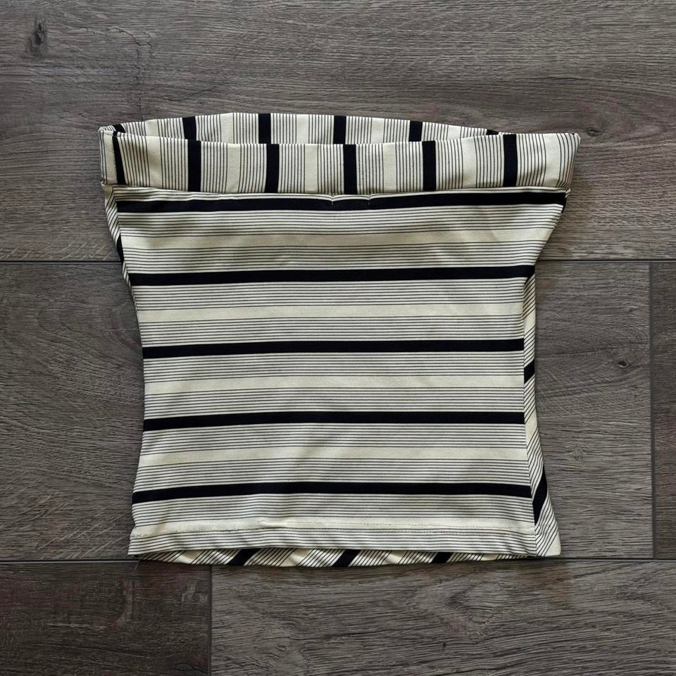 Black & Creme ‘XOXO’ Y2K Tube Top