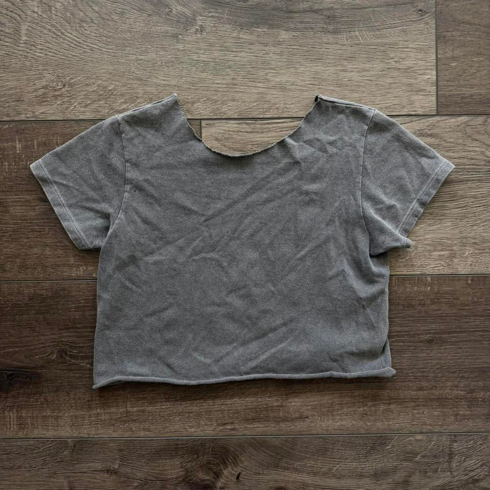 dark grey the psychedelics aliens crop top