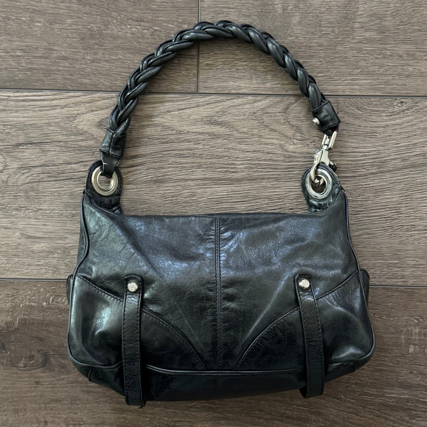 black francesco bias is leather city bag inspo braided handle purse