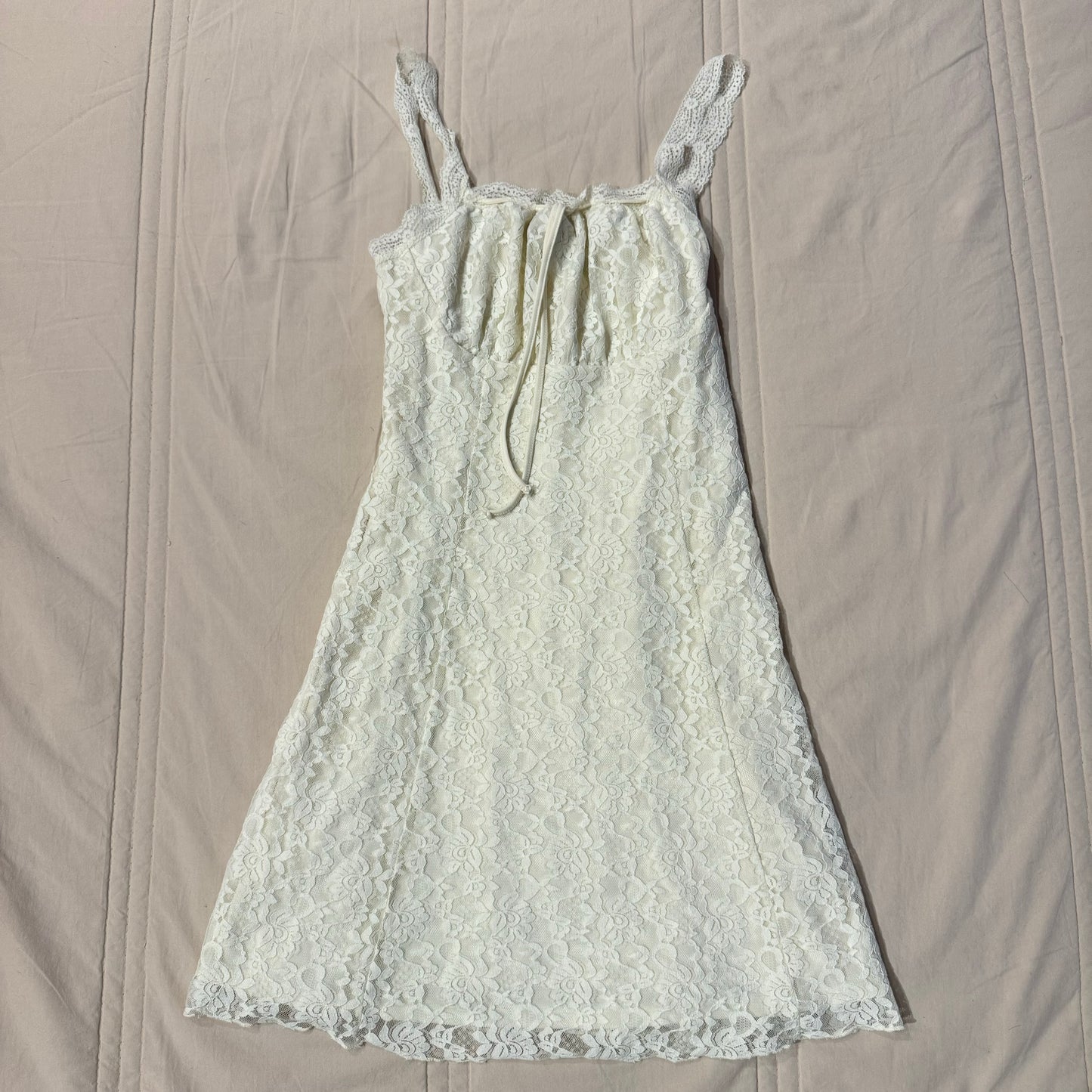 White ‘Forever 21’ Lace Fairy Whimsical Long Dress