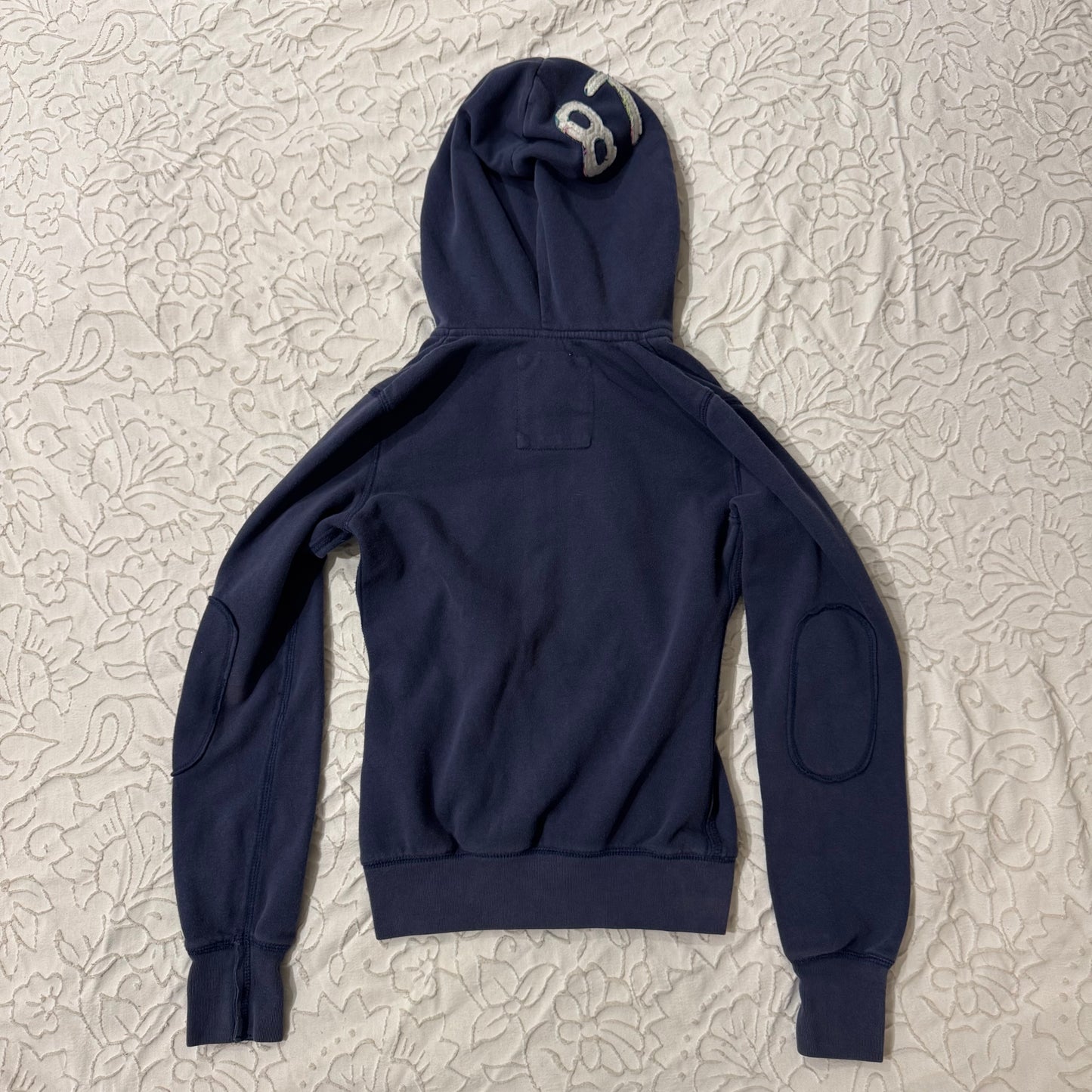 Navy Blue ‘Aeropostale’ Y2K Zip Up Plaid Hoodie