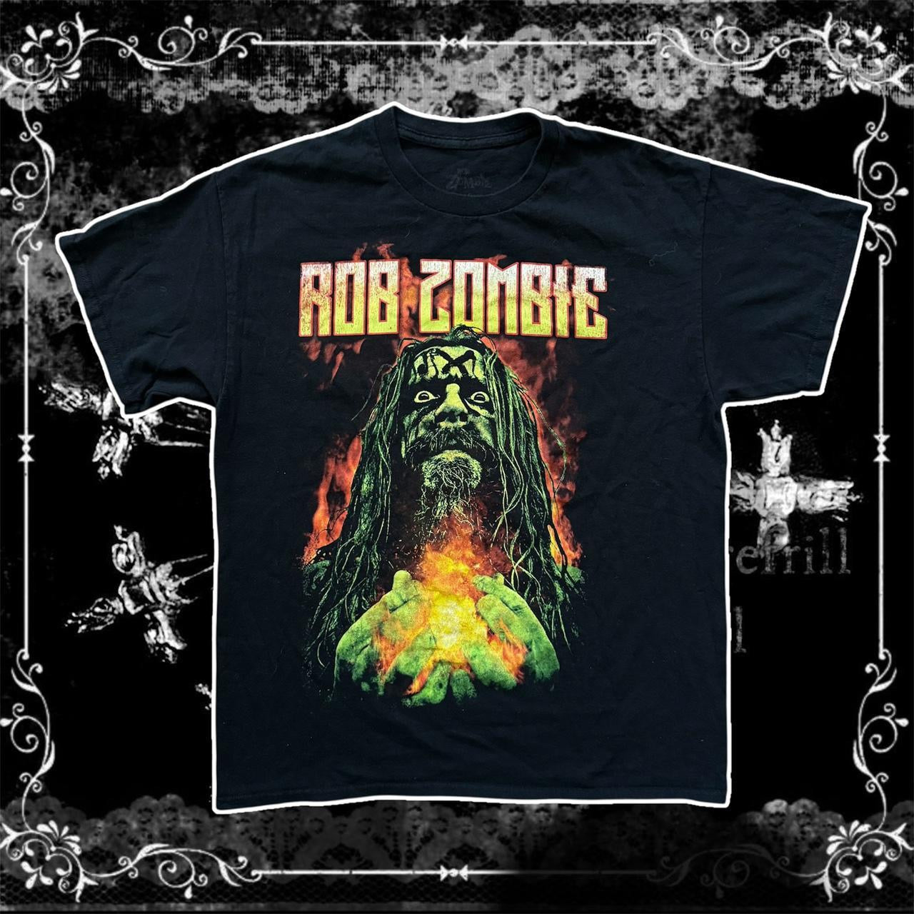 black rob zombie graphic men’s shirt