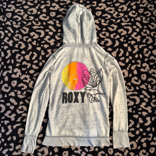 grey roxy beach girl floral sheerish jacket (L)