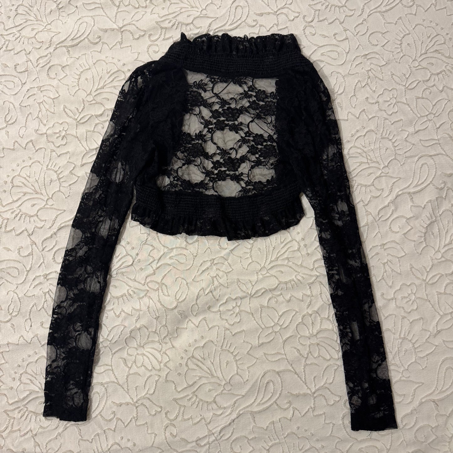 Black ‘Imagenation’ Lace Bolero Top Cardigan