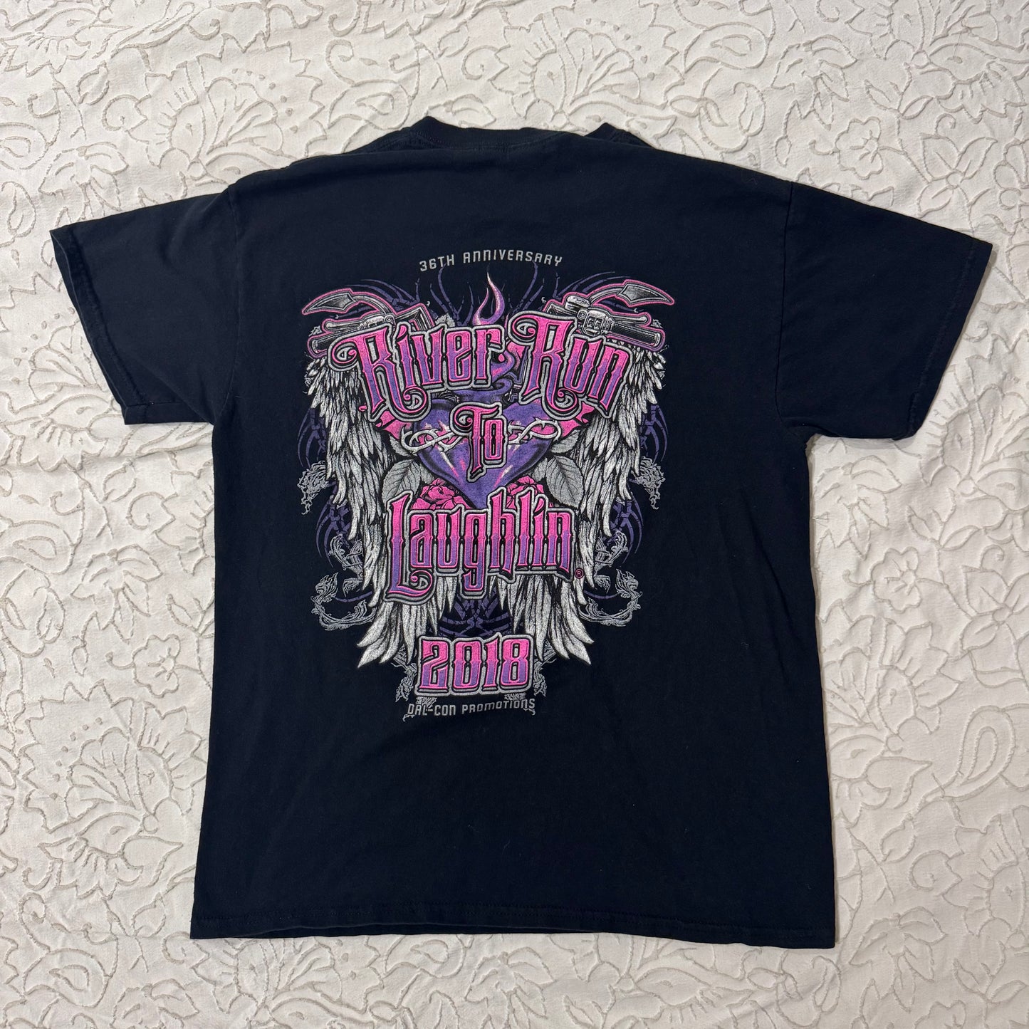 Black ‘Dal-con Production’ Cybery2K Biker Graphic Shirt