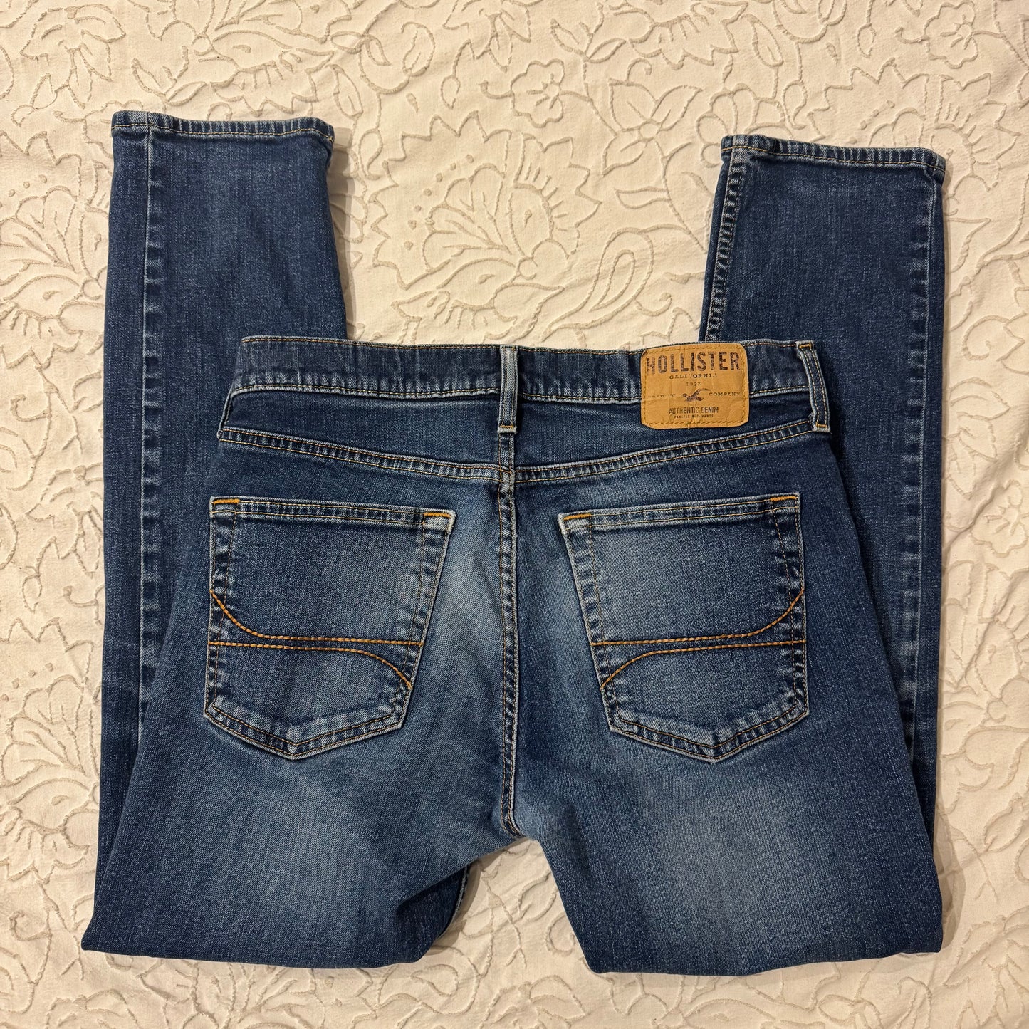 Denim Blue ‘Hollister’ Vintage High Rise Skinny Mens Jeans