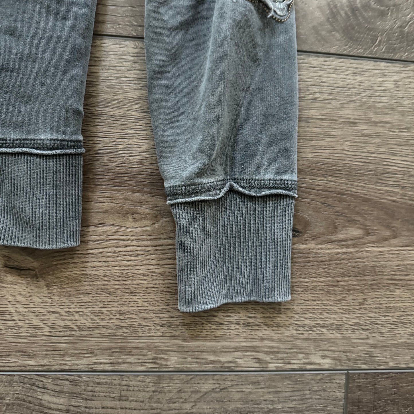 dark grey y2k embellished grungy zip up jacket