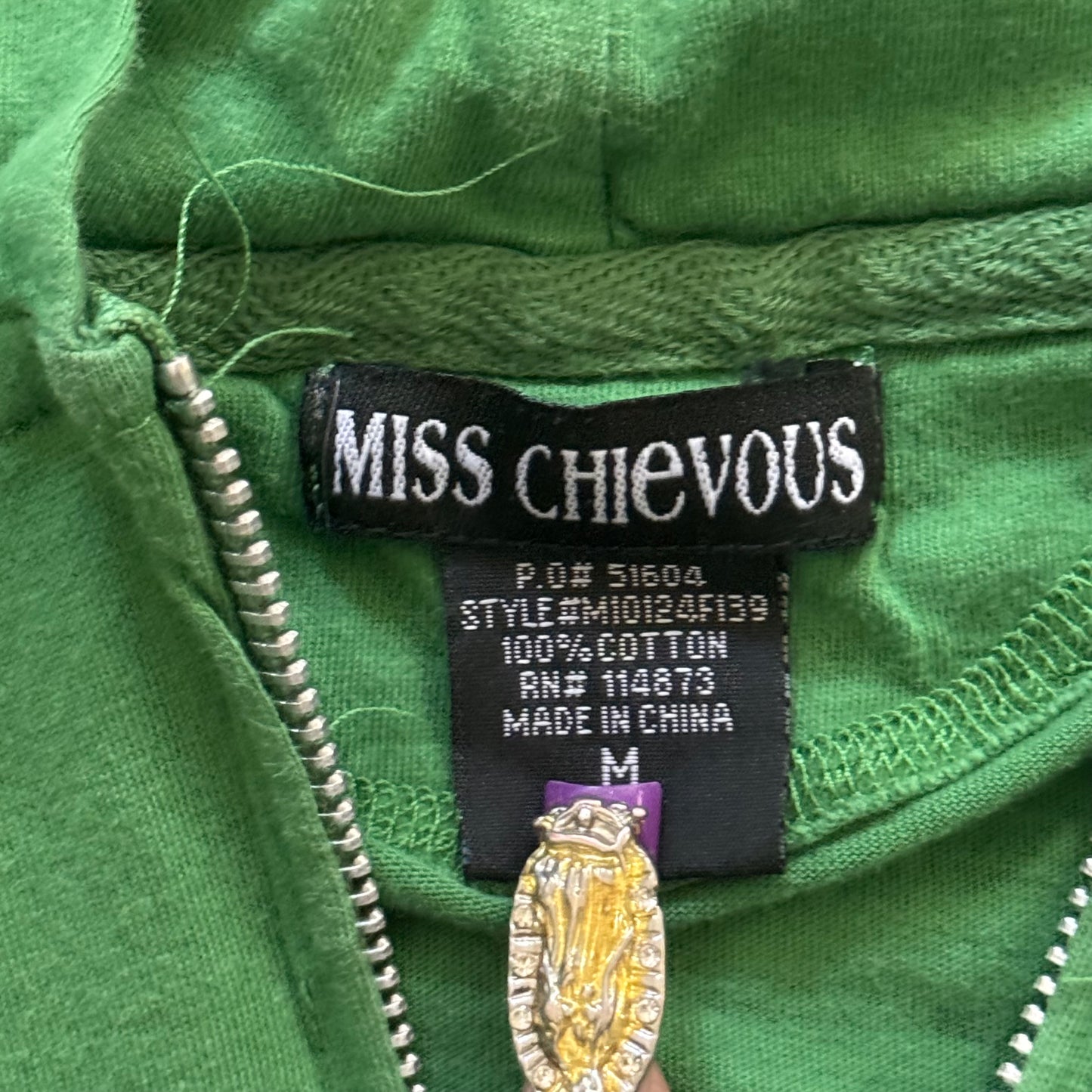 green cybery2k royalty quarter sleeve hoodie jacket