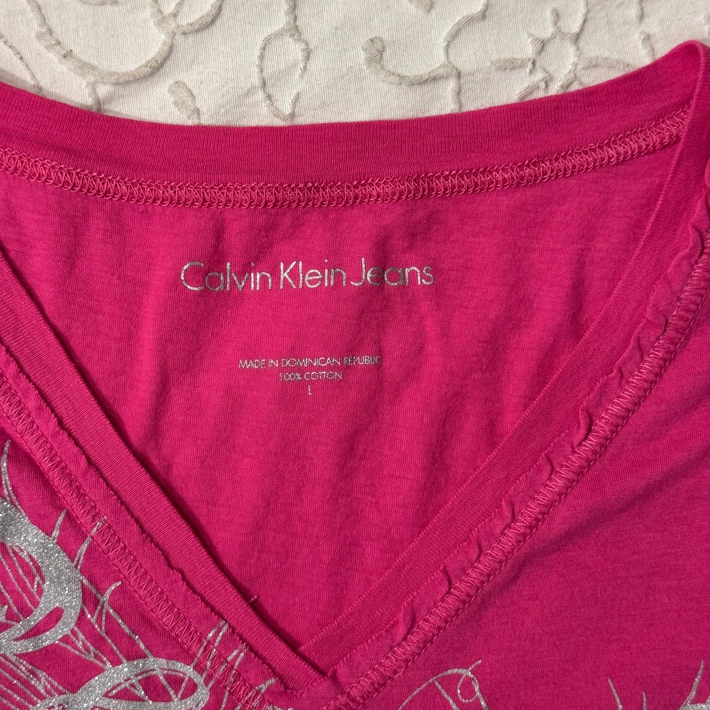 Pink ‘Calvin Klein’ Cybery2k Graphic Shirt