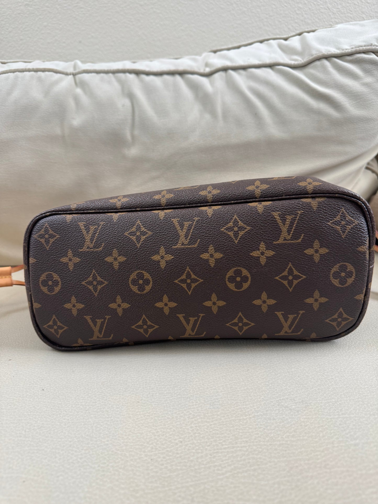 louis vuitton neverfull pm pivoine w/ pochette authentic
